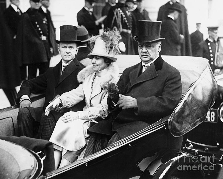 Calvin Coolidge With Wife And Senator Photograph by Bettmann