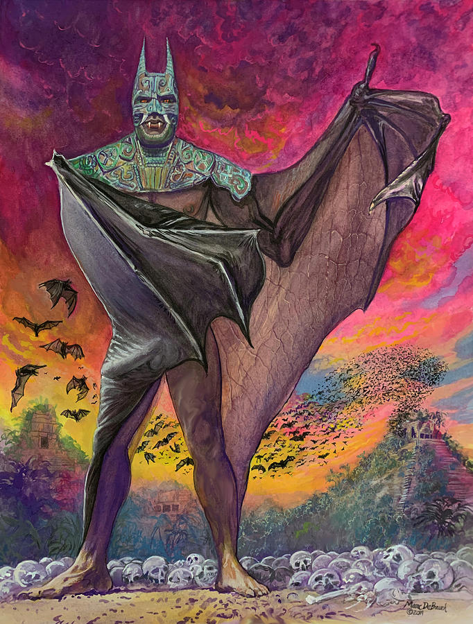 Camazotz Mayan Bat God of Death Painting by Marc DeBauch - Fine Art America