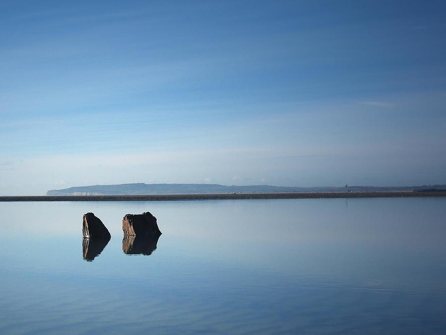 Camber Sands, Blue Reflection Photograph by Kevin Button