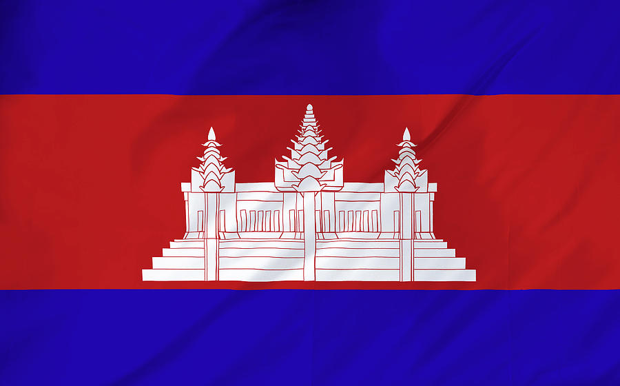 Cambodia Flag Digital Art by Hasan Ahmed - Fine Art America