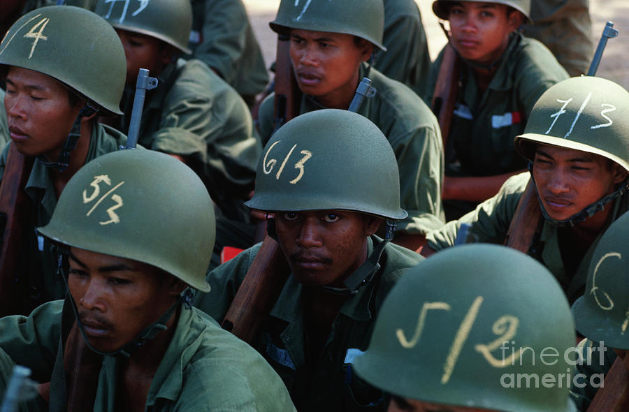 Cambodian Recruits For South Vietnamese Photograph by Bettmann