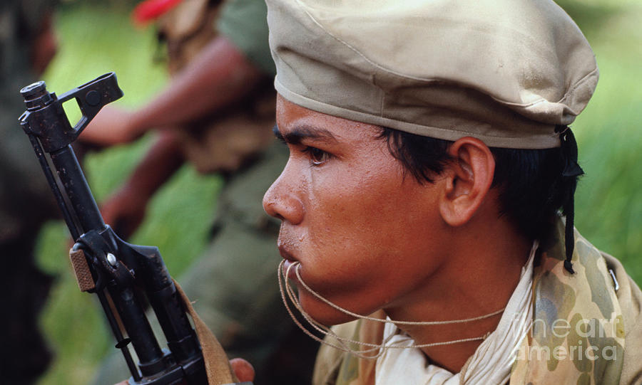Cambodian Soldier Photograph by Bettmann