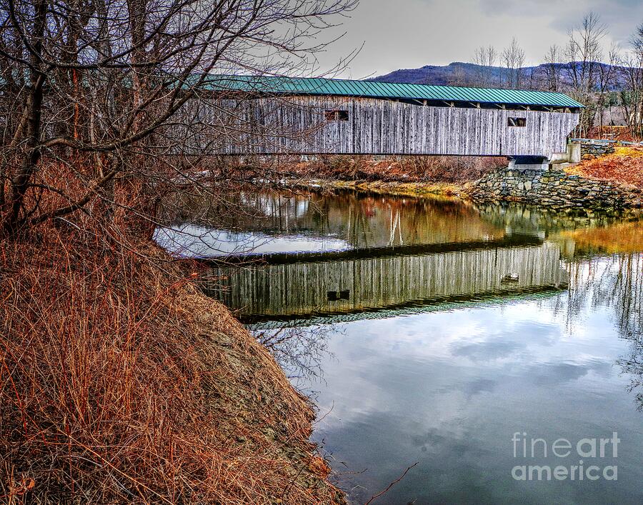 Cambridge Junction Covered Bridge Photograph by Steve Brown