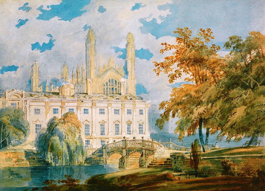 Joseph Mallord William Turner Painting - Cambridge Universitys Claire Hall and Kings College Chapel - Digital Remastered Edition by Joseph Mallord William Turner