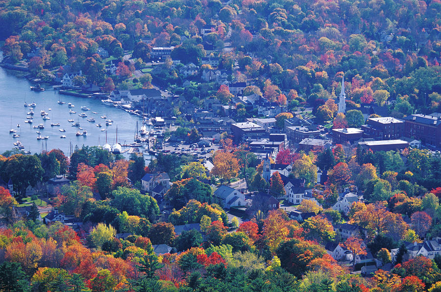 Camden Maine In Autumn Digital Art by Heeb Photos - Pixels