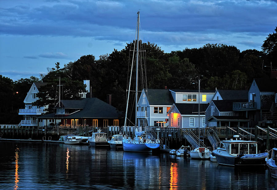 Camden Maine Twightlight Photograph by Tom Gresham