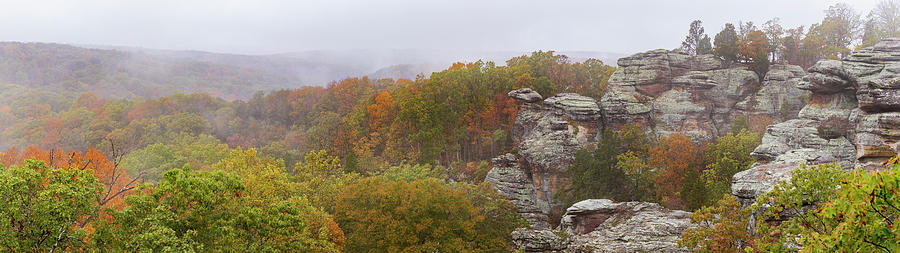 Nature Photograph - Camel Rock With Autumnal Trees, Garden by Panoramic Images