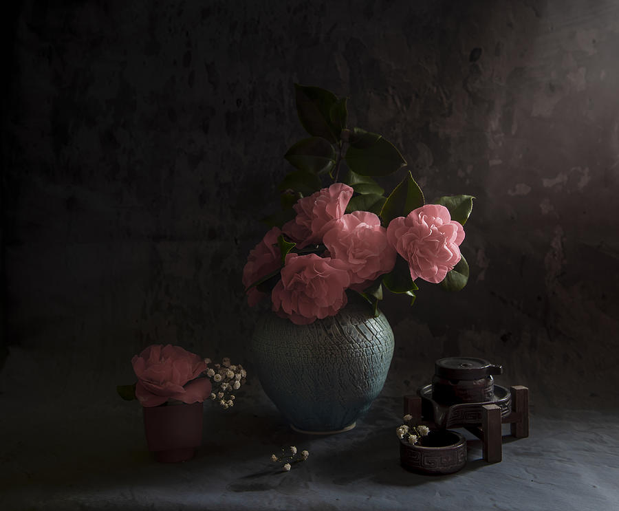 Still Life Photograph - Camellia Still Life by Judy Tseng