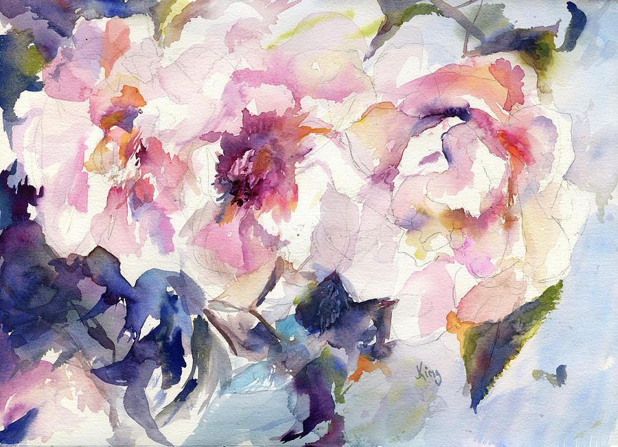 Camellias Painting By Jane King - Pixels