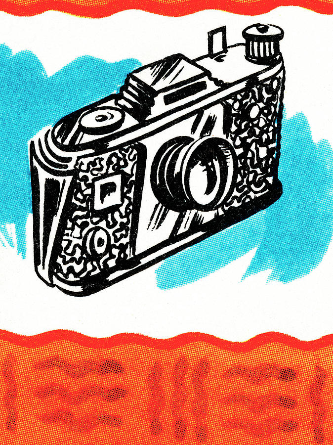 Vintage Drawing - Camera by CSA Images