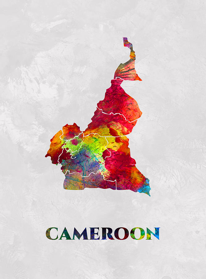 Cameroon Map Artist Singh Mixed Media By Artguru Official Maps Pixels 8867