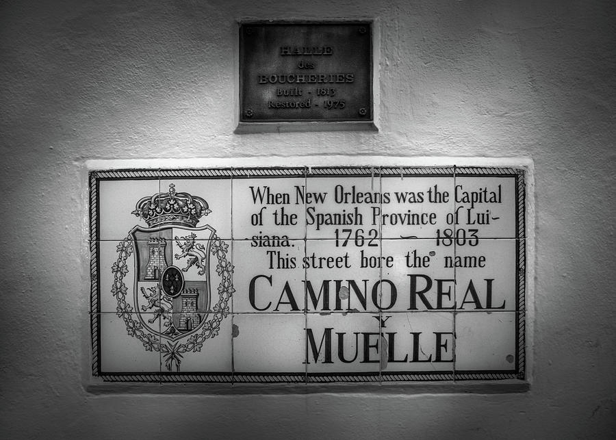 Camino Real Y Muelle In Black and White Photograph by Greg and Chrystal Mimbs