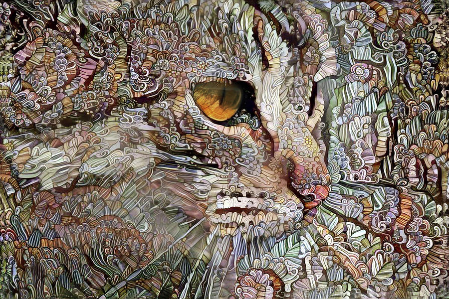 Camo Cat Digital Art by Peggy Collins
