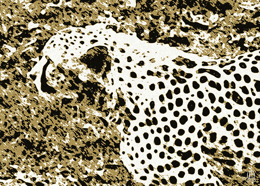 Camo Cheetah Digital Art by Gary Olsen-Hasek