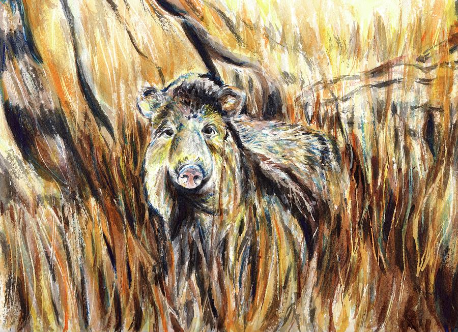 Camo Javelina Painting by Shannon Rowan - Fine Art America