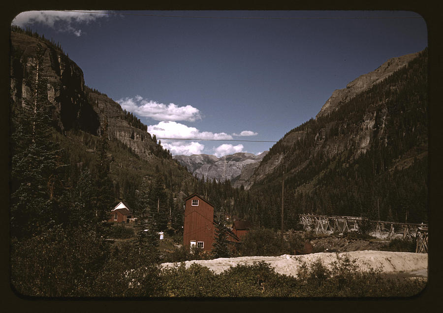 Camp Bird Mine, Ouray County, Colorado. Painting by Lee, Russell