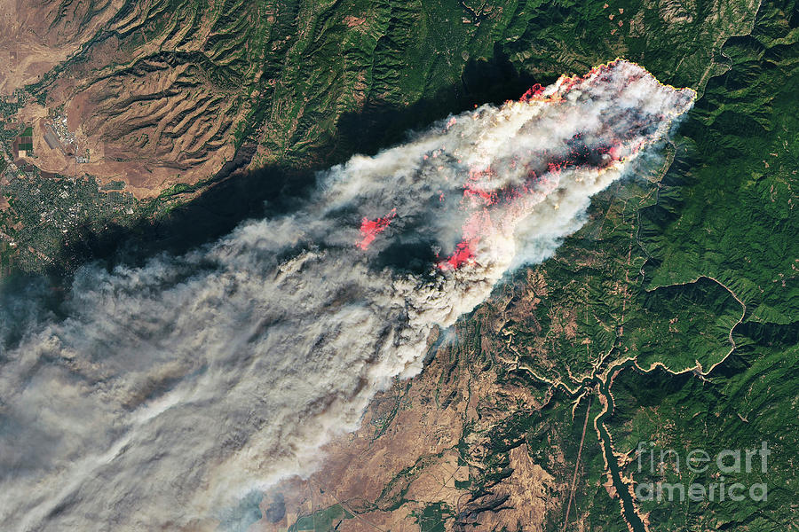 Camp Fire Photograph by Nasa Earth Observatory/science Photo Library