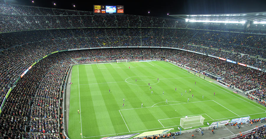 Football Digital Art - Camp Nou Crowded by Filip Hellman Football Digital Art - Camp Nou Crowded by Filip Hellman