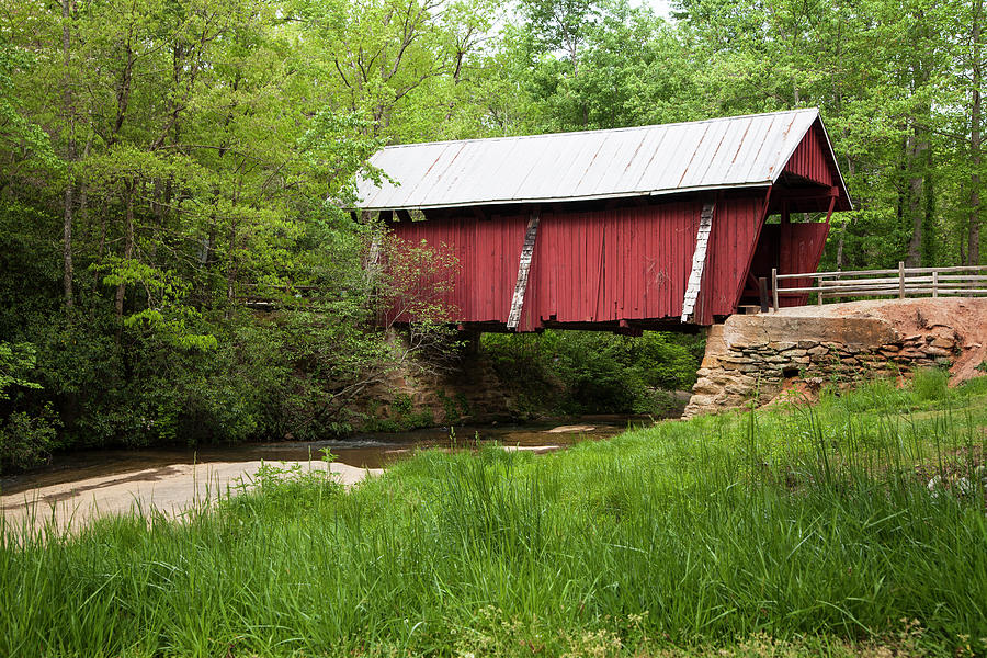 Greenville County Campbell Covered Bridge Summer 1 Photograph by Rich ...