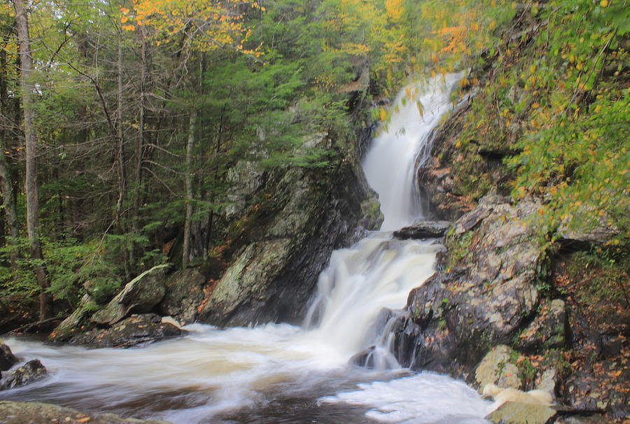 Campbell Falls High Water In Autumn Photograph