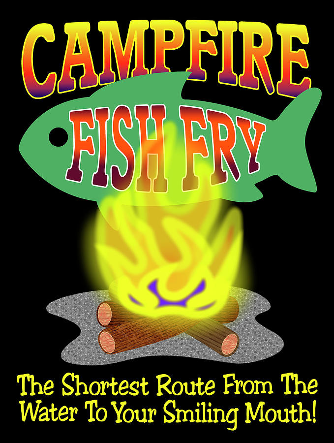 Fish Digital Art - Campfire Fish Fry by Mark Frost