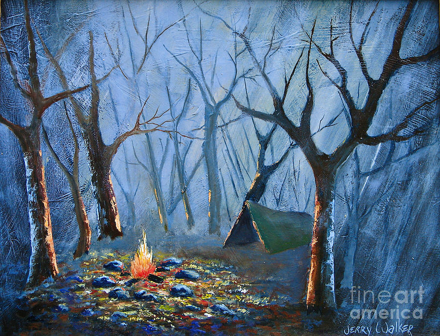 Campfire Painting by Jerry Walker