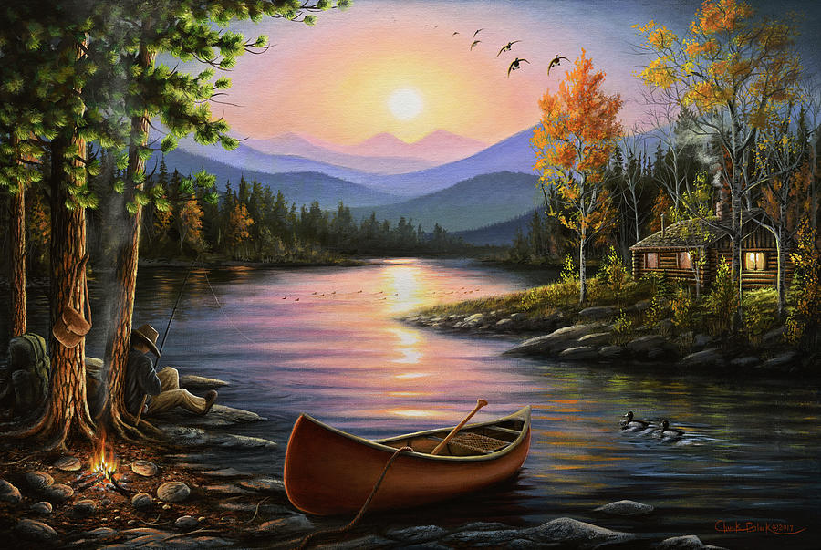 Mountain Painting - Campfire Stories by Chuck Black