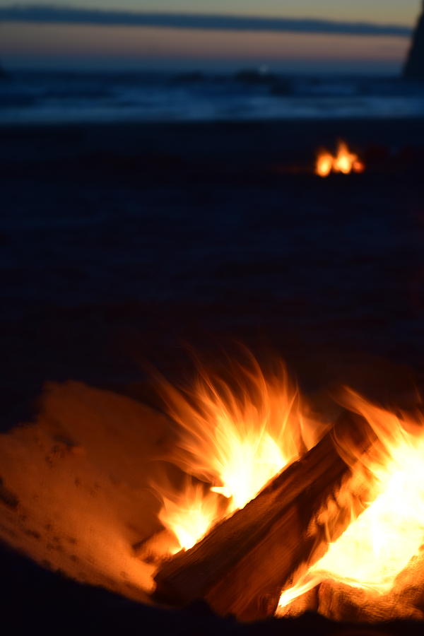 Campfires On The Beach Photograph By Lkb Art And Photography - Fine Art ...