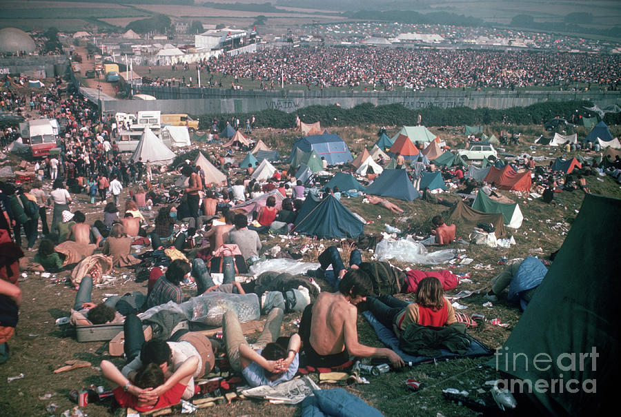 Camping Area At Isle Of Wight Festival Photograph by Bettmann