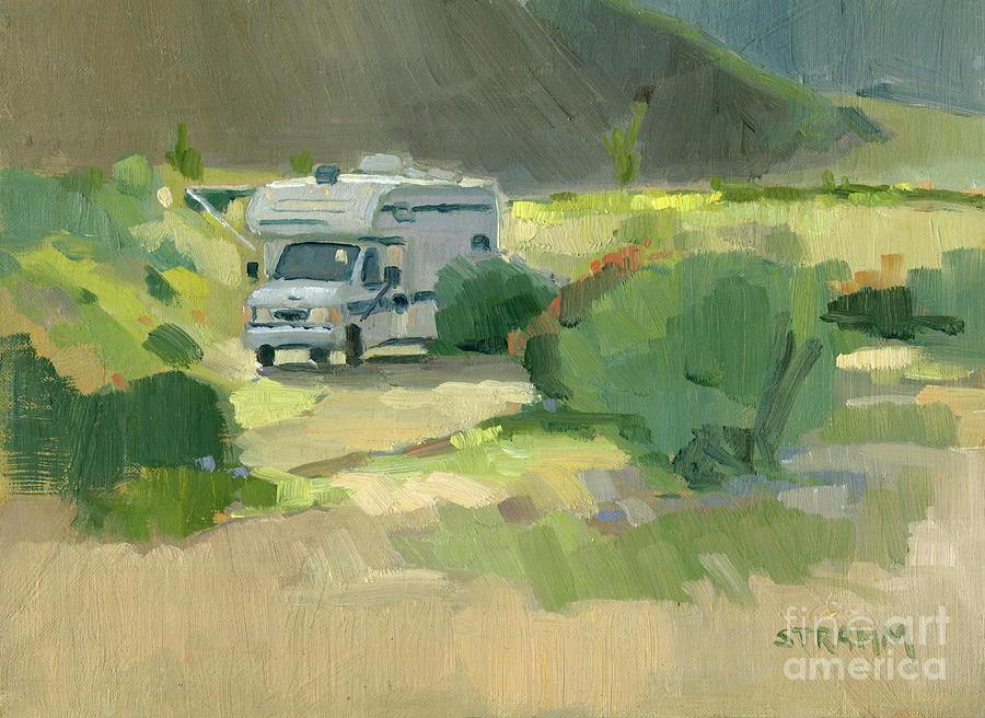 Boondocking Desert Life Borrego Springs California Painting by Paul Strahm
