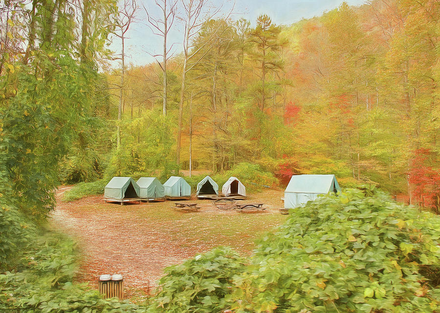 Camping in North Carolina Digital Art by Sharon Batdorf