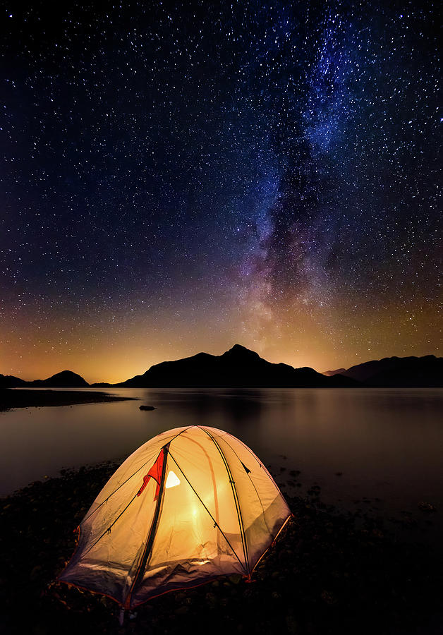Camping Under The Milky Way Photograph by Alexis Birkill