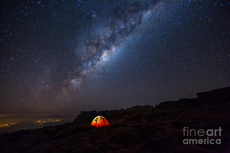 Atmosphere Photograph - Camping Under The Stars The Milky Way by Tcs Photography Atmosphere Photograph - Camping Under The Stars The Milky Way by Tcs Photography