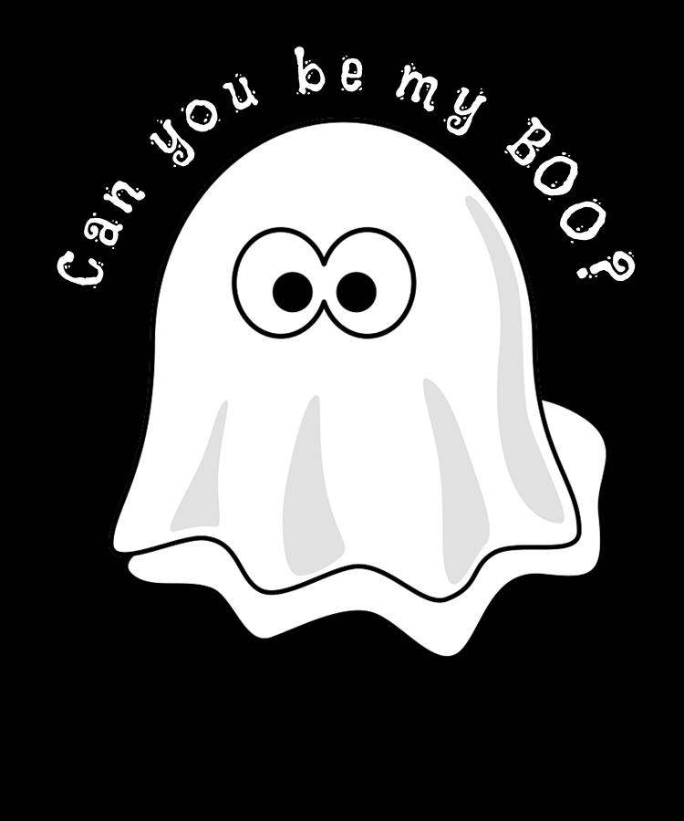 Can You Be My Boo Cute Ghost Pun Digital Art by DogBoo - Fine Art America