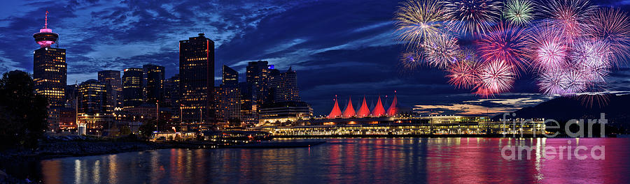 Canada Day Fireworks Vancouver 2019 Photograph by Terry Elniski