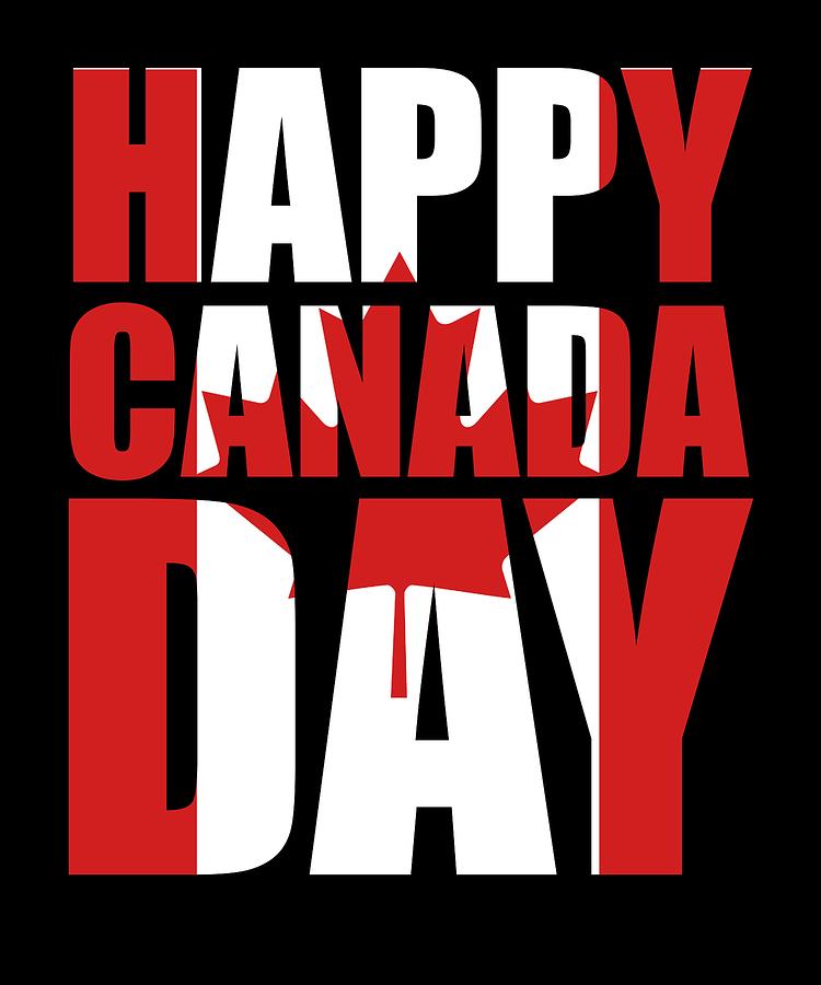 Canadian Happy Canada Day Drawing by Kanig Designs - Fine Art America