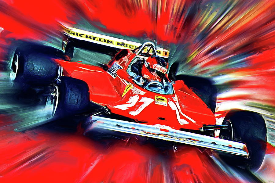 Canadian Digital Art - Canadian Race Legend Gilles Villeneuve by Jean-Louis Glineur alias DeVerviers