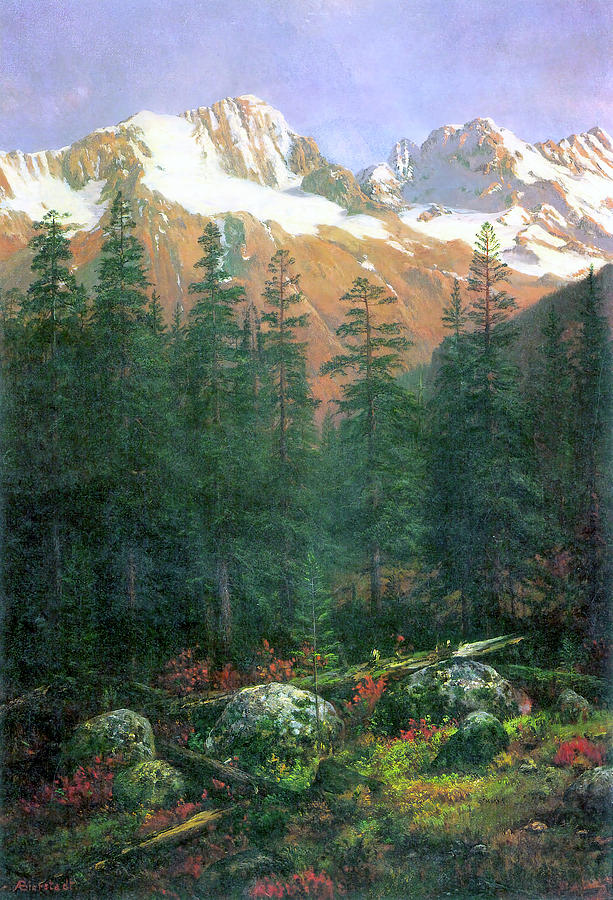 Albert Bierstadt  Digital Art - Canadian Rockies by Albert Bierstadt