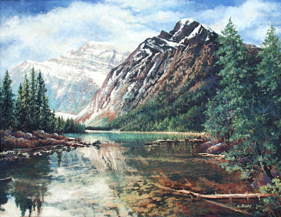 Canadian Rockies Painting by Carol J Rupp - Pixels