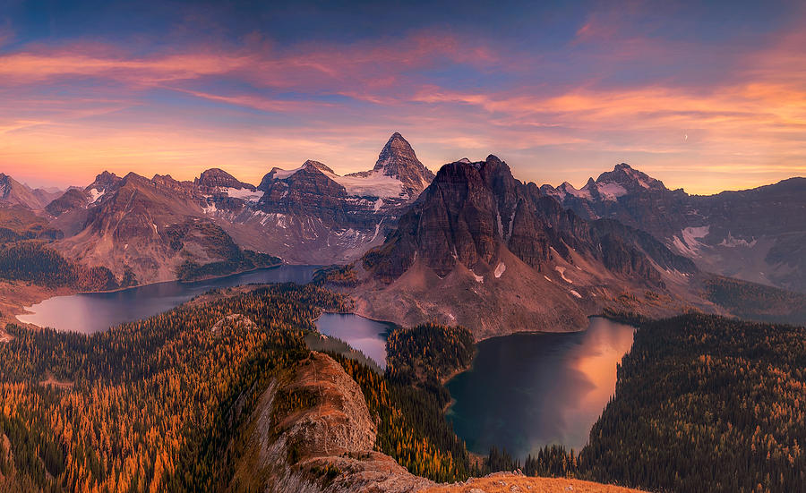 Canadian Rockies Panorama At Dust Photograph by Mei Xu