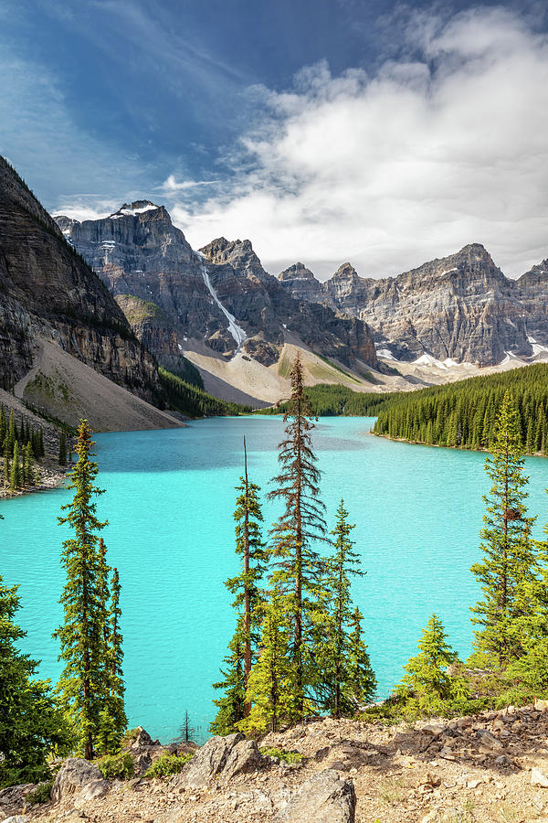 Canadian Rocky Mountains Iconic Landscape Moraine Lake Photograph