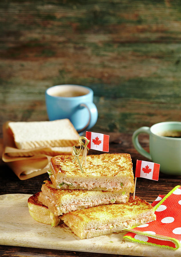 Canadian Style French Toast With Salmon Cream Photograph by Teubner Foodfoto