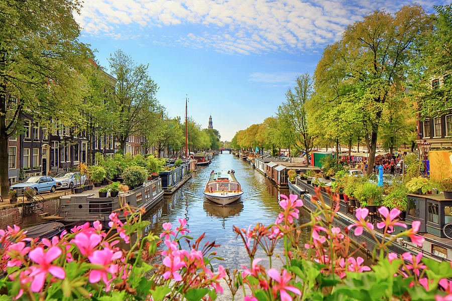 Canal, Amsterdam, Netherlands Digital Art by Maurizio Rellini
