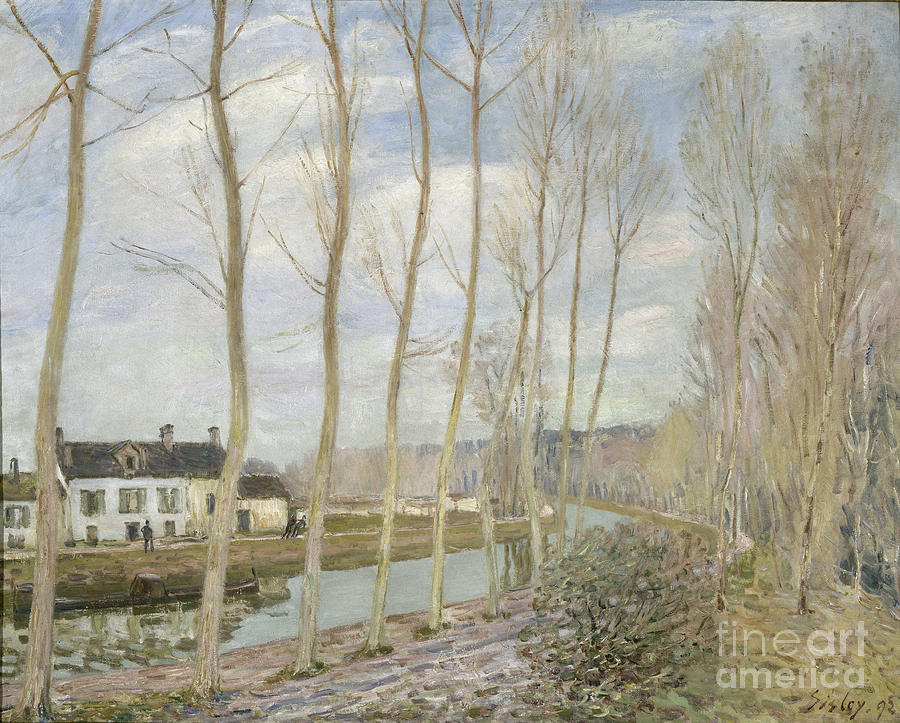 Canal Du Loing, 1892. Artist Sisley Drawing by Heritage Images
