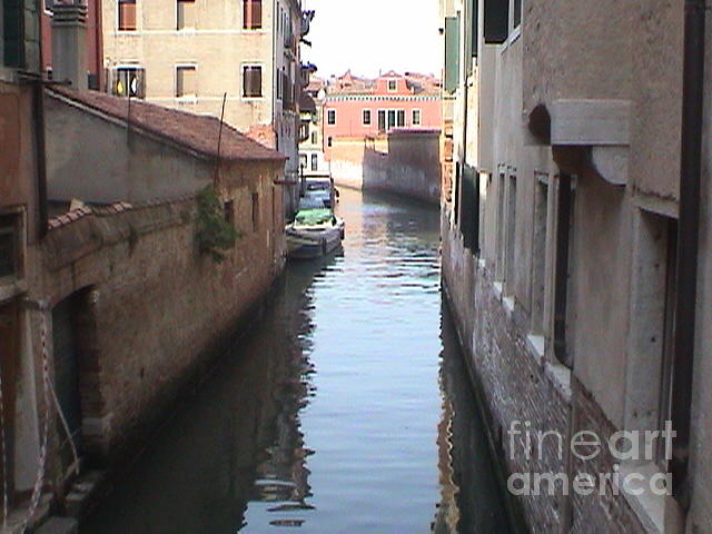 Canal Venice Italy Panoramic View Photograph by John Shiron