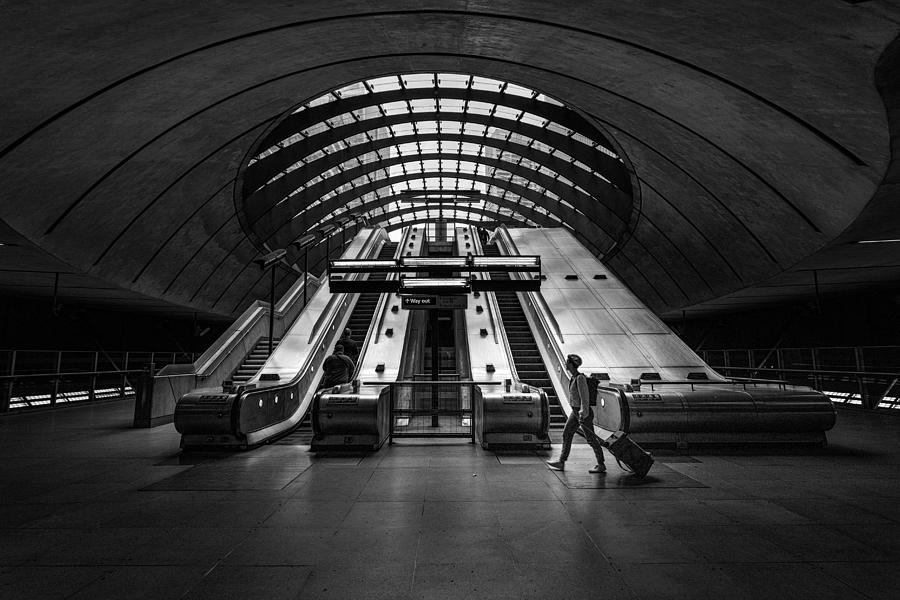 Architecture Photograph - Canary Wharf Station - London by Jobin Mathew