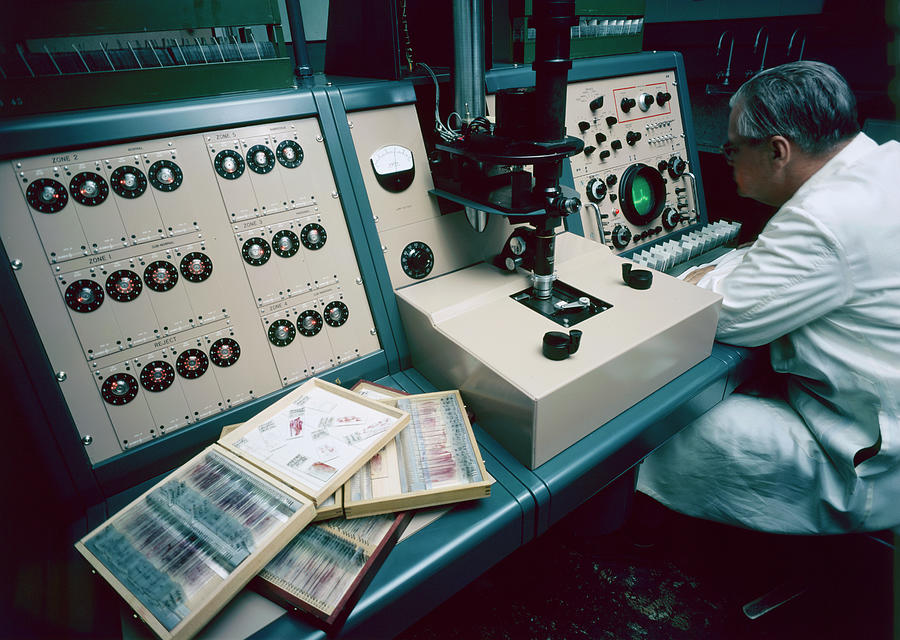 Watch Still Life Photograph - Cancer Screening With Oscilloscope by Yale Joel