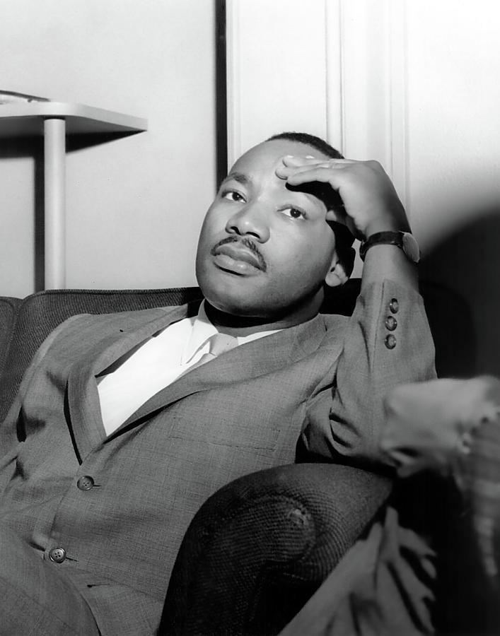 Black And White Photograph - Candid Martin Luther King Jr. by John Greensmith