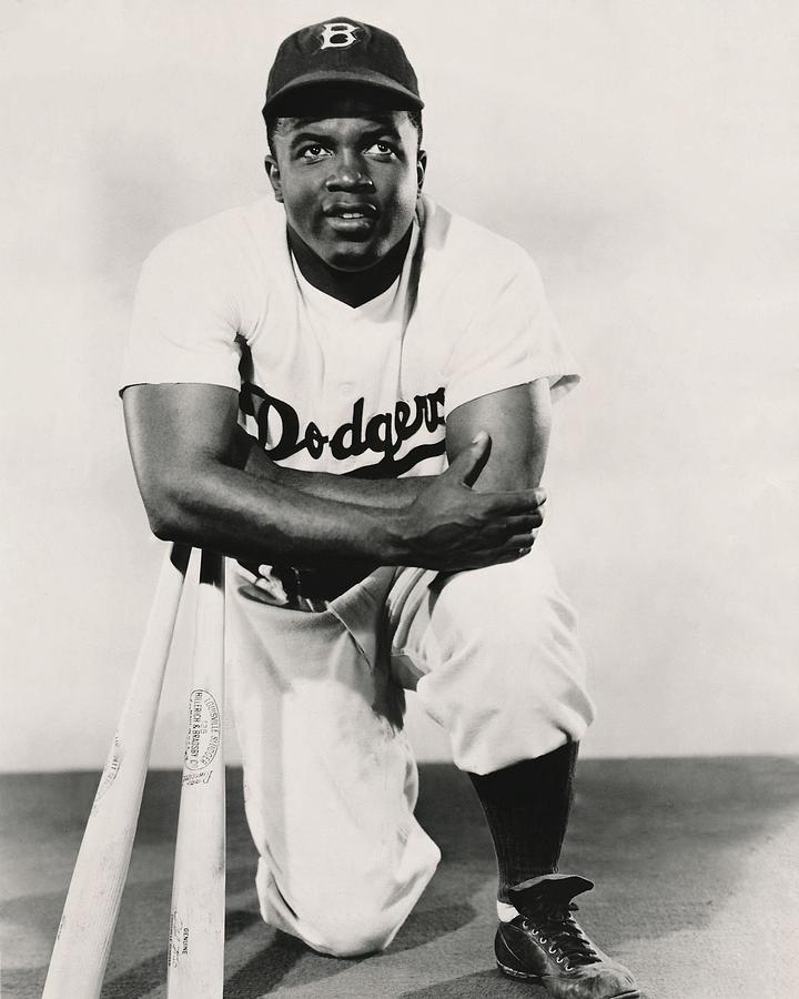 Candid Portrait Of Jackie Robinson Looking Away Photograph by Globe ...