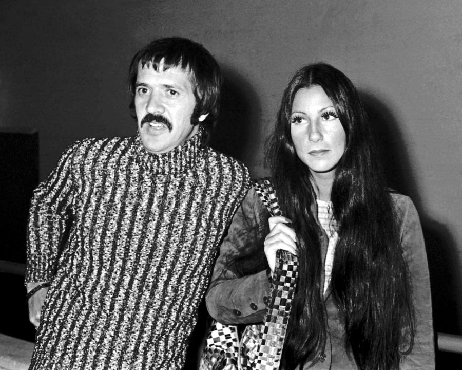 Cher Photograph - Candid Shot Of Cher And Sonny Bono by Globe Photos